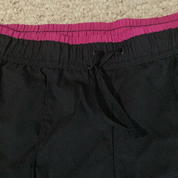 St. John's Bay athletic Black Capris with Pink Accents - Picture 2 of 4